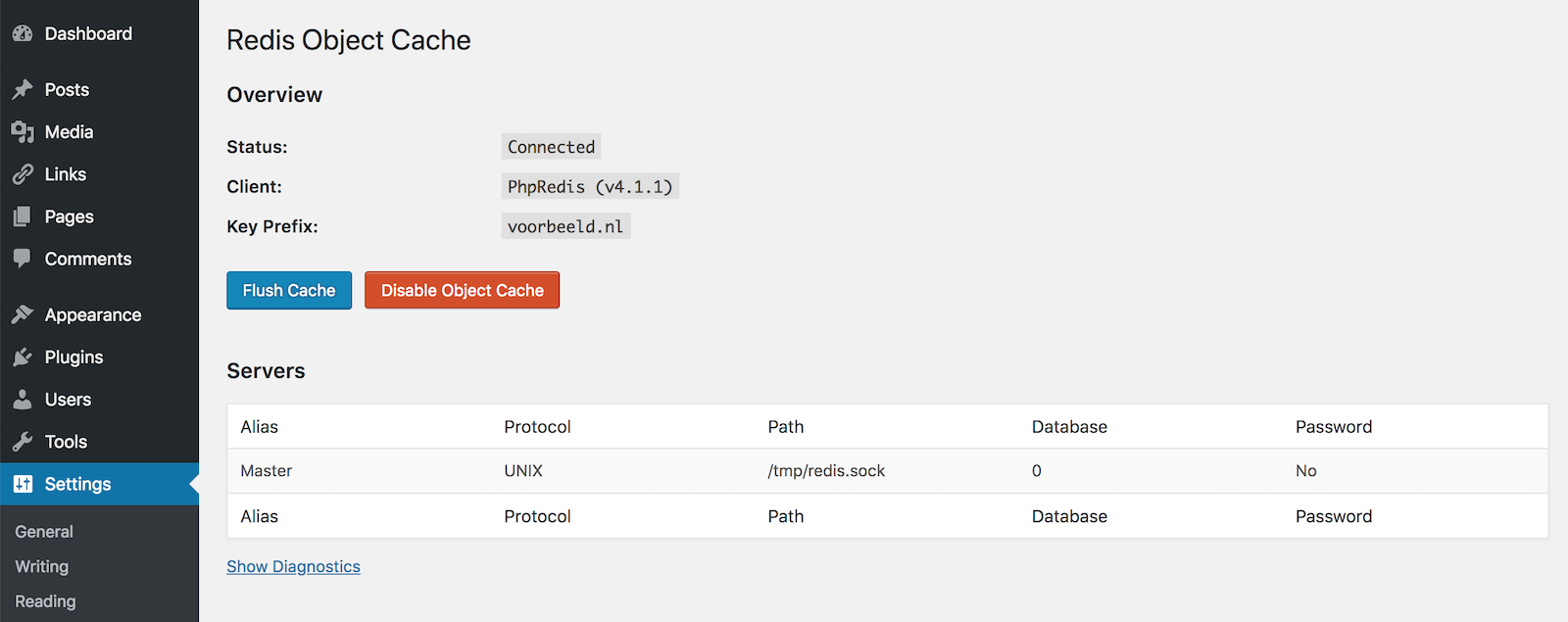 Controleer nu of er bij 'Status' de melding 'Connected' staat.